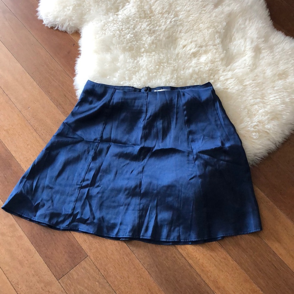Silvery blue skirt